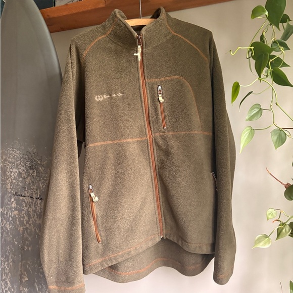 Riviere du Loup fleece zip up men XL KHAKI - Picture 2 of 5